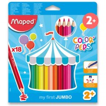Pastelky Maped Color´Peps Jumbo 18 barev, trojhranné