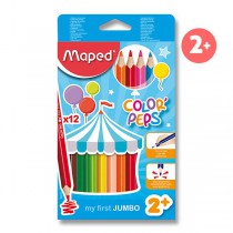 Pastelky Maped Color´Peps Jumbo 12 barev, trojhranné