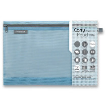 Síťovaná plastová obálka Foldermate Pop Gear A4, výběr barev modrá