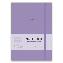 Zápisník Shkolyaryk Genius - tvrdé desky A5, linkovaný, výběr barev fialový
