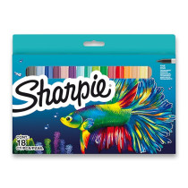 Permanentní popisovač Sharpie Fish sada 18 barev