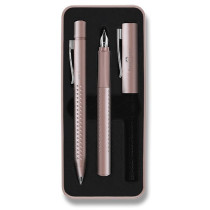Sada Faber-Castell Grip Edition 2011 plnicí pero a kuličkové pero, výběr barev růžová