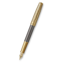 Parker Sonnet Premium Arrow GT, 18K sada plnicí pero a pouzdro